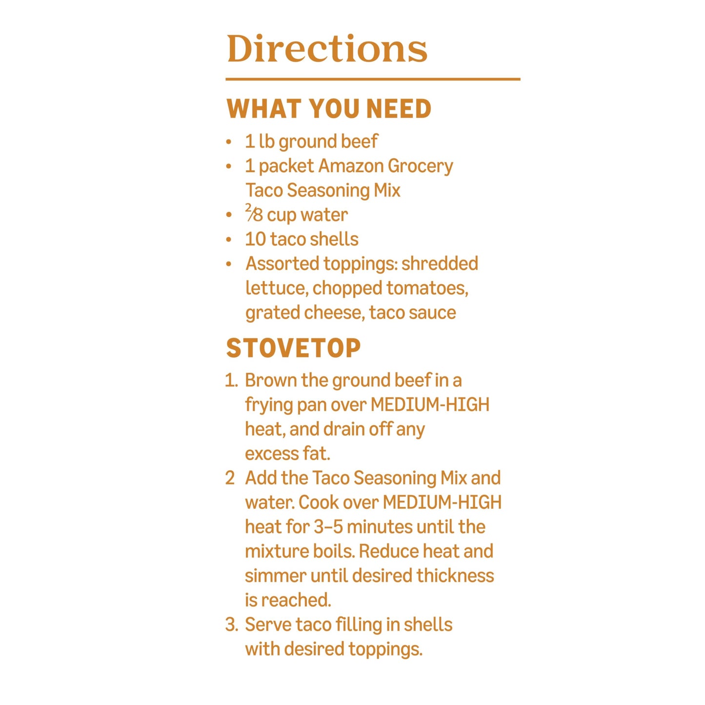 Happy Belly Taco Seasoning Mix, 1.25 Ounce Pack, Perfect for Tacos and Mexican Dishes