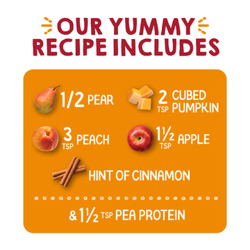 Happy Tot Organics Stage 4 Baby Food Pouches, Gluten Free, Vegan Snack, Fiber & Protein Fruit & Veggie Puree, Apples, Peaches, P