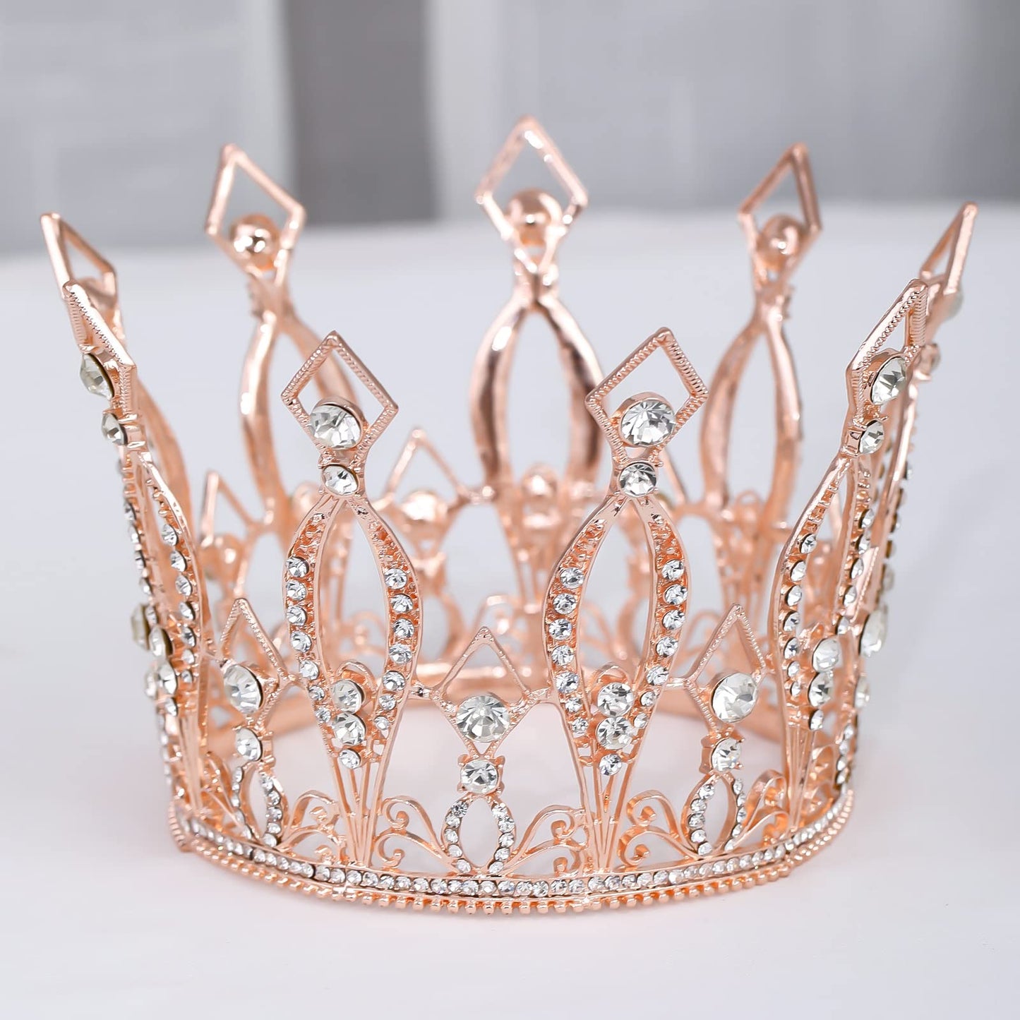 Rhinestone Crown Cake Topper Birthday Party Wedding Decor Supply For Women Lady Girl Bridal Wedding Themed Baby Shower Decoratio