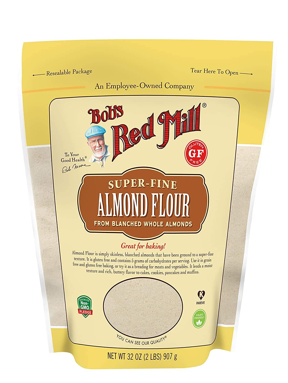 Bob'S Red Mill Flour Almond Blanched, Size (32 Oz, Pack - 2)