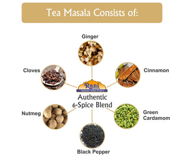 Rani Tea (Chai) Masala Indian Spice Blend 16Oz (1Lb) 454G Bulk Pet Jar, Pack Of 6 ~ All Natural | Vegan | Gluten Friendly | Salt