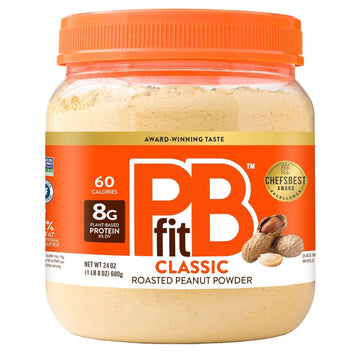 PBfit 24 Ounce Classic Peanut Butter Powder, Powdered Peanut Butter Spread From Real Roasted Peanuts, 8g of Protein 8% DV, Glute