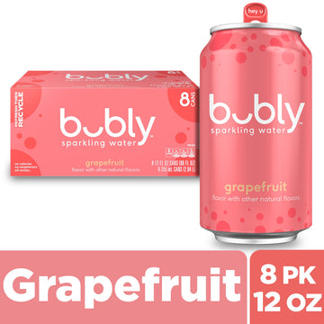 bubly Sparkling Water, Grapefruit, Zero Sugar & Zero Calories, Seltzer Water, 12 Fl Oz Cans (Pack of 8)