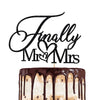 Finally Mr&Mrs Wedding Cake Topper, Elegant Cake Topper For Wedding Anniversary, Romantic Wedding Party Decorative Cake Toppers