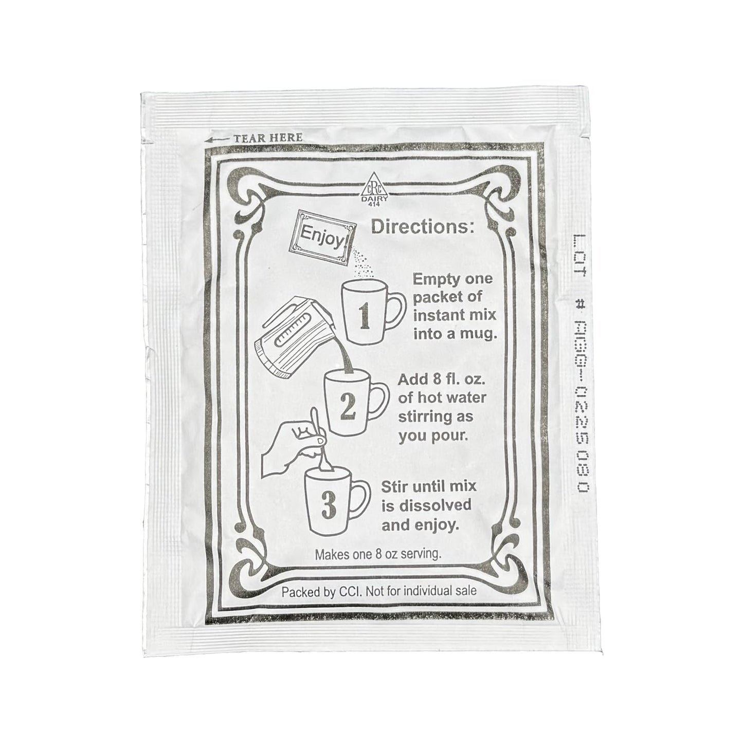 Non-Fat Dry Milk Instant Mix Packets - 15g Each, 20 Pack - Vitamin A & D Fortified, Shelf-Stable Powdered Milk