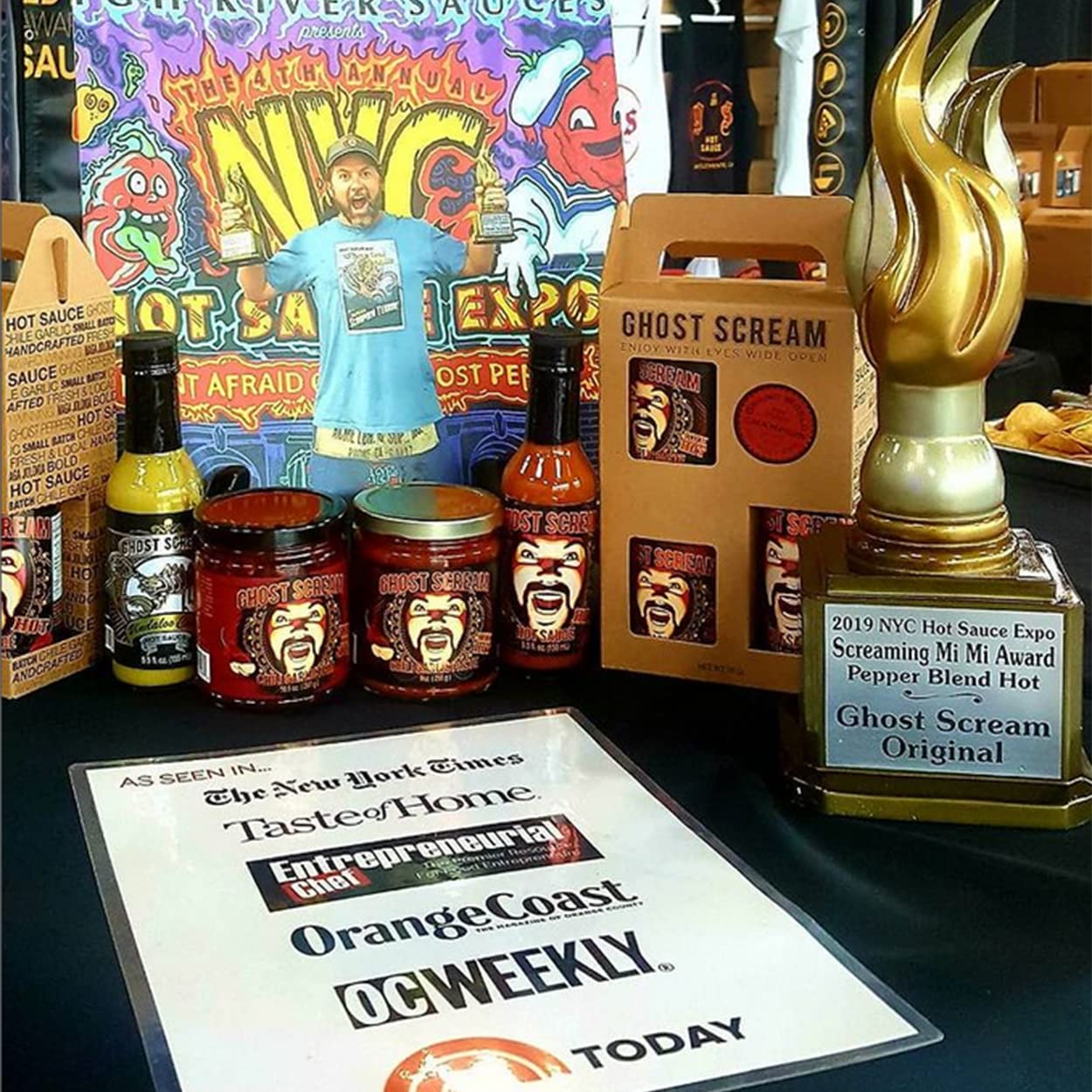 Ghost Scream Hot Sauce - ''Original Flavor'' (Smoky, Bold & Flavorful!) - Original Award-Winning Ghost Pepper Recipe, (5.5 Oz.)