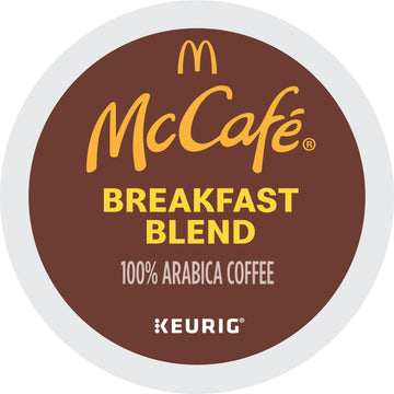 Mccafe Breakfast Blend Coffee, Keurig Single Serve Keurig K-Cup Pods, Light Roast, 96 Count (4 Packs Of 24)
