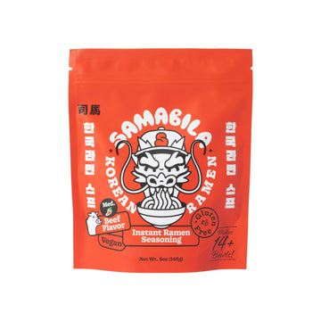 Samabila Beef Instant Ramen Seasoning Powder - Gluten Free - Vegan - Medium Spicy - Premium Soup Powder - 5 Oz