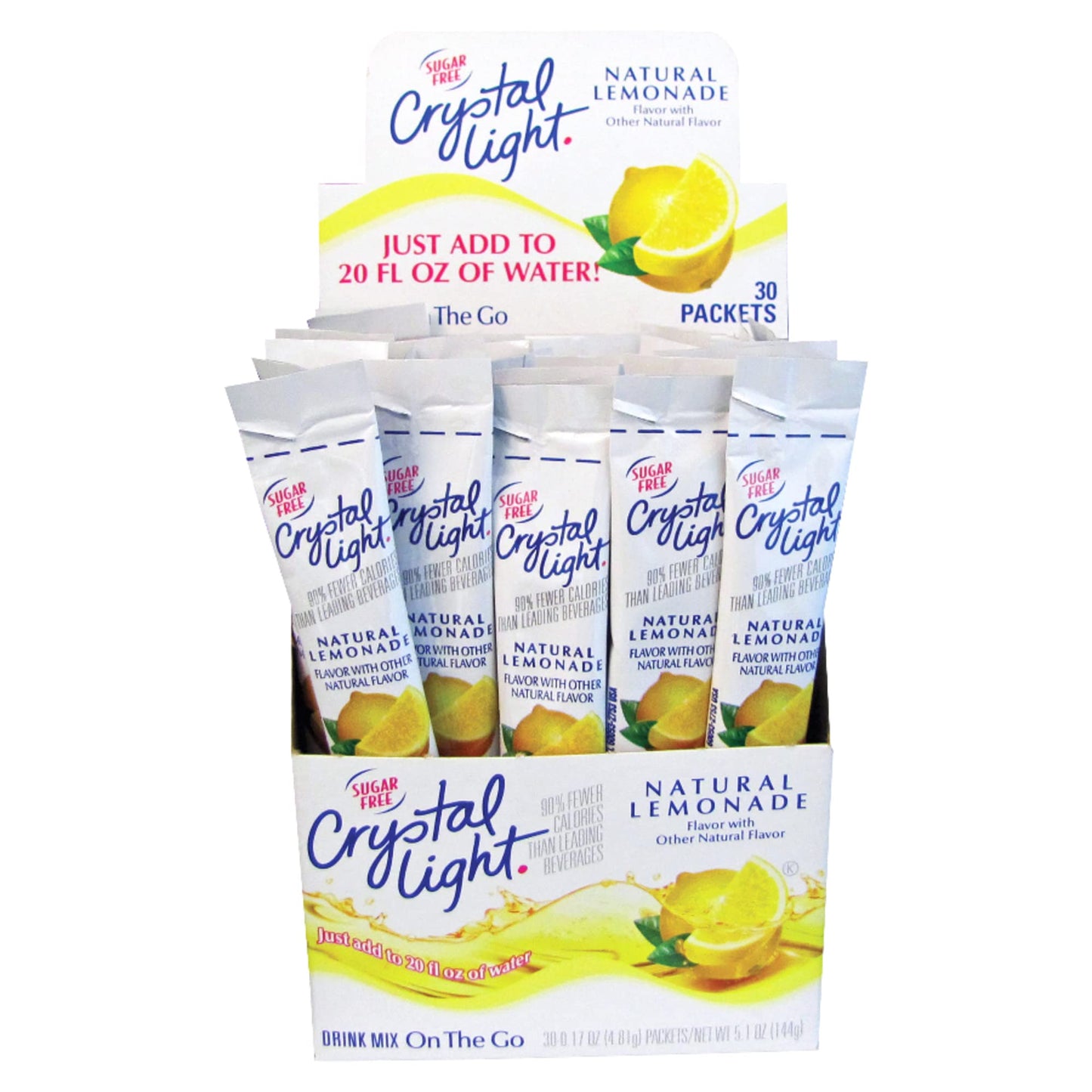 On-The-Go Mix Sticks, .17oz, 30/BX, Lemonade