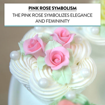 Global Sugar Art Rose Sugar Flowers, Pink Unwired, Very Small, 18 Count By Chef Alan Tetreault