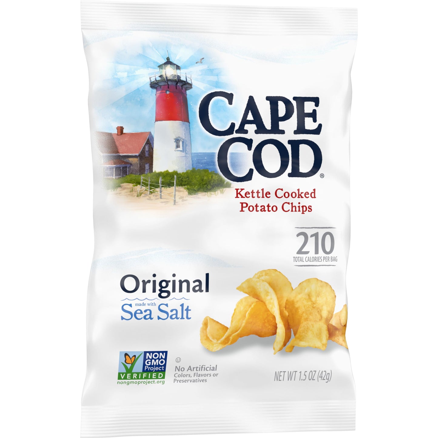 Cape Cod Potato Chips, Original Kettle Cooked Chips, Snack Bags 1.5 Oz (56 Count)