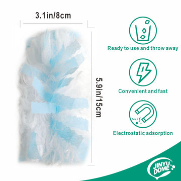 Jinyudome Disposable Dusters Refills Heavy Duty Dusters Refills, Designed To Fit Swiffer Dusters,20 Unscented Dusters