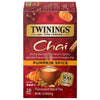 Twinings Pumpkin Spice Chai Black Tea Individually Wrapped Bags, 20 Count (Pack Of 6), Warm, Spicy & Aromatic, Caffeinated, Enjoy Hot Or Iced