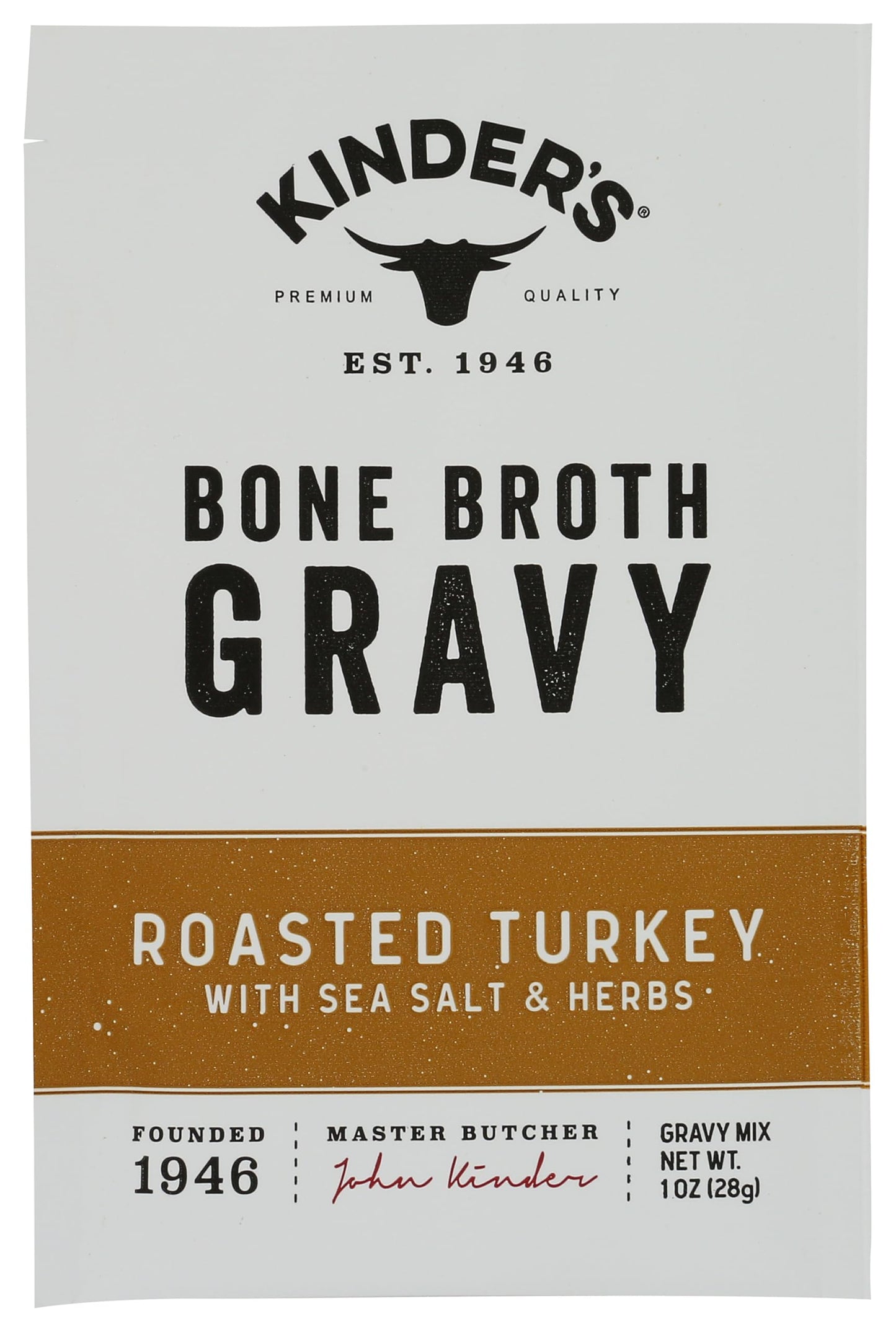 Kinder's, Bone Broth Roasted Turkey with Sea Salt & Herbs Gravy Mix, 1 Ounce