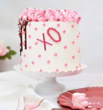 NIPEOR Red Edible Heart Sprinkles 130g/4.6oz, Sugar Pearls & Candy Sprinkles for Cake, Cupcake, Cookie & Dessert Decorating, Val