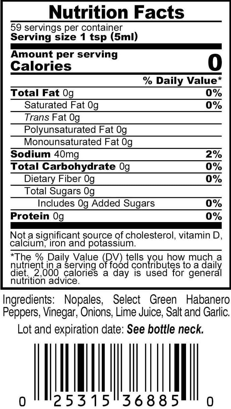 Marie Sharps Green Habanero Hot Sauce | 10 oz