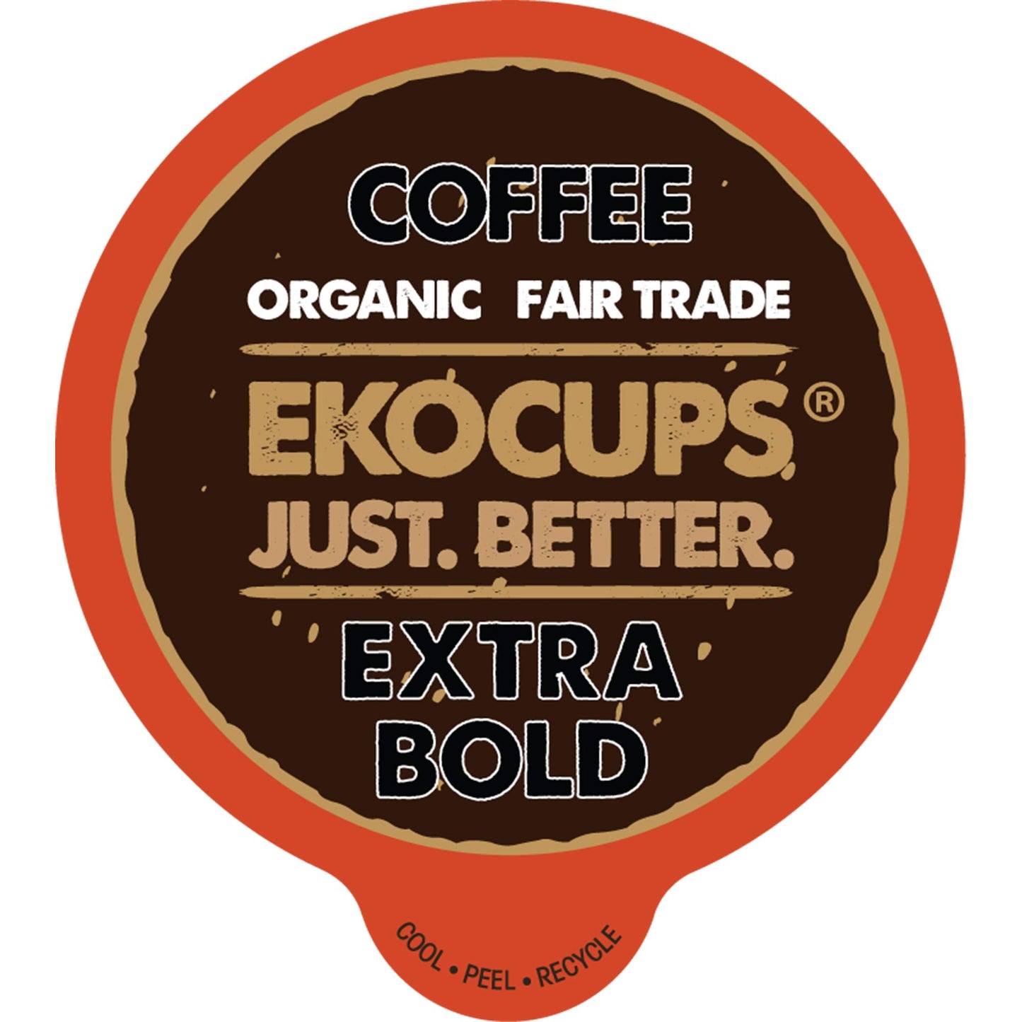 Ekocups Artisan Organic Bold Hot Or Iced Coffee Dark Roast In Recyclable Single Serve Cups For Keurig K-Cup Beverage Makers 40 Count