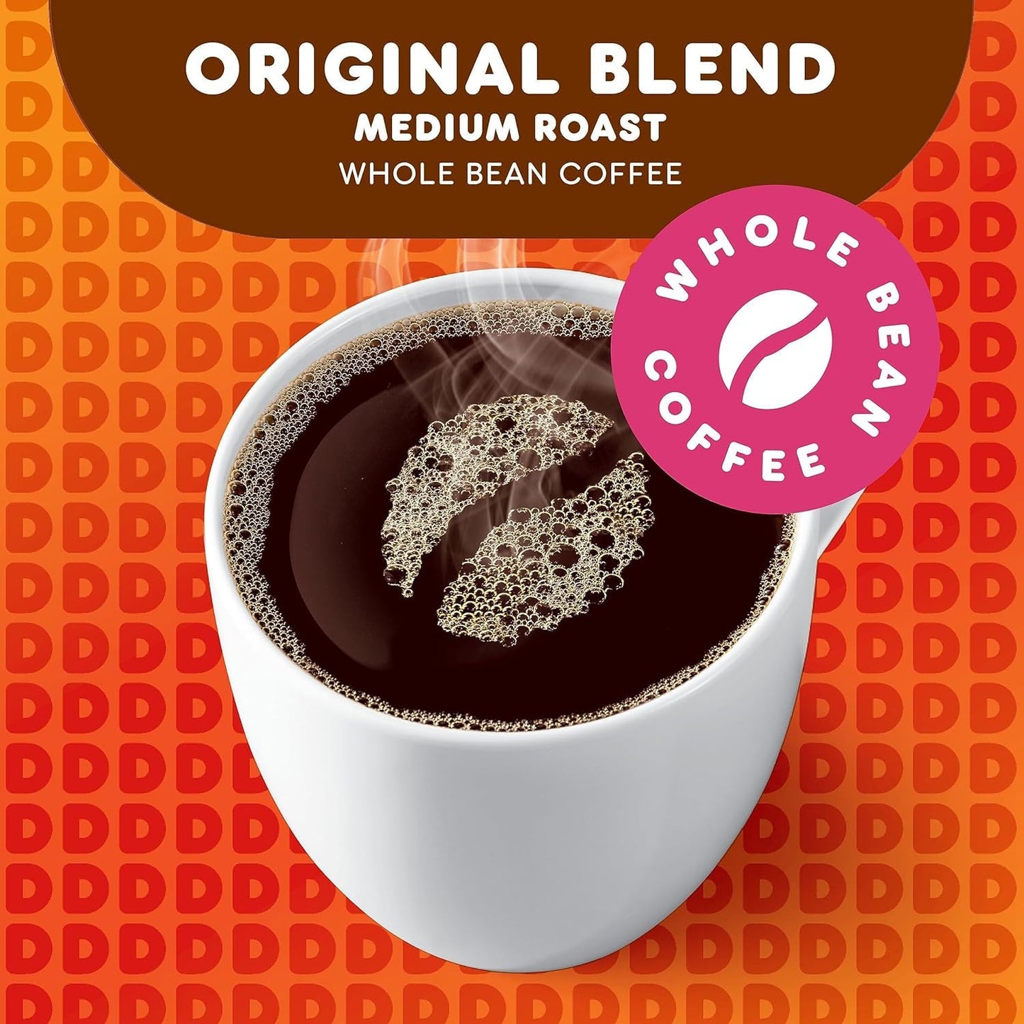 eRaiyan Dunkin Original Blend Medium Roast Whole Bean Coffee, 18 Ounce (Pack of 3)