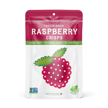 Nature s Turn Freeze-Dried Fruit Snacks, Raspberry Crisps, Pack of 6 (1.2 oz Each)