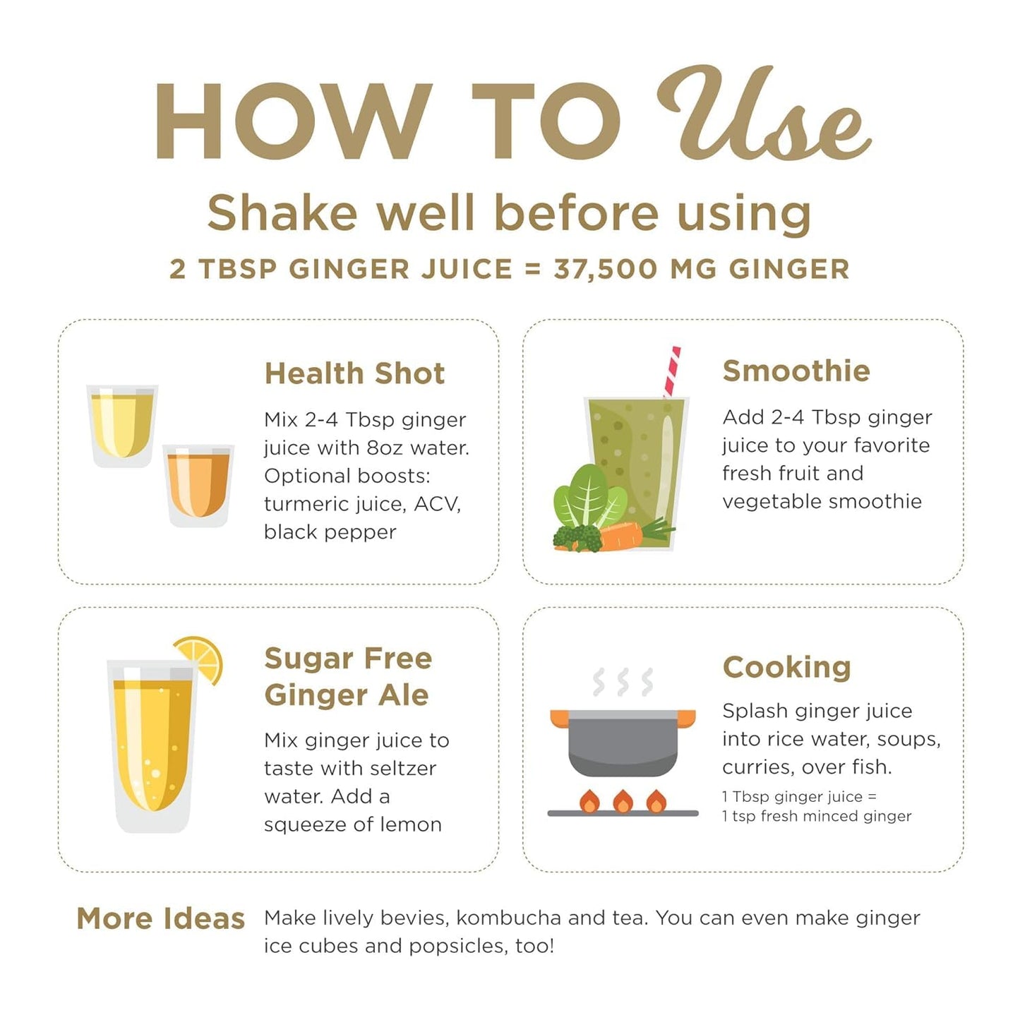 Organic Ginger Juice, 99% Pure Ginger Juice By The Ginger People – Original Flavor, Premium Quality Organic Ginger Juice, 32 Fl Oz Bottles - Pack Of 12