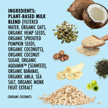 Kiki Milk Plant Based Milk - Organic Original Milk - On-The-Go Calcium & Magnesium Source - Gluten, Gum, Soy, Glyphosate Free, N