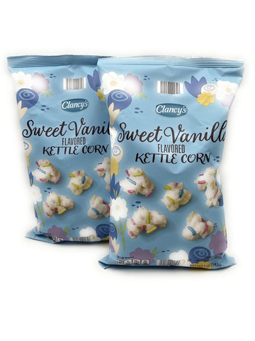 Sweet Vanilla Gluten Free Popcorn - Kettle Corn by Clancys 5oz/142g - Pack of 2