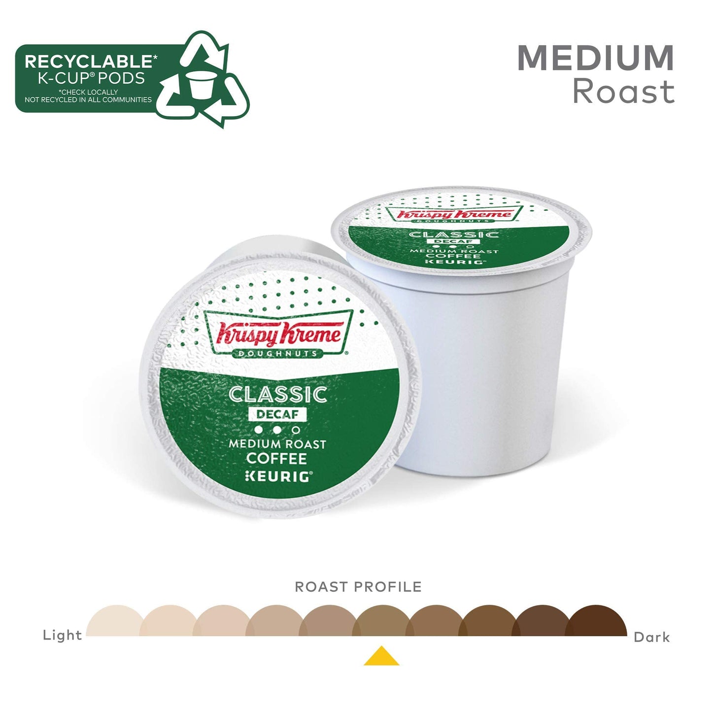 Krispy Kreme Classic Decaf Coffee, Keurig Single Serve K-Cup Pods, 96 Count (4 Packs Of 24)