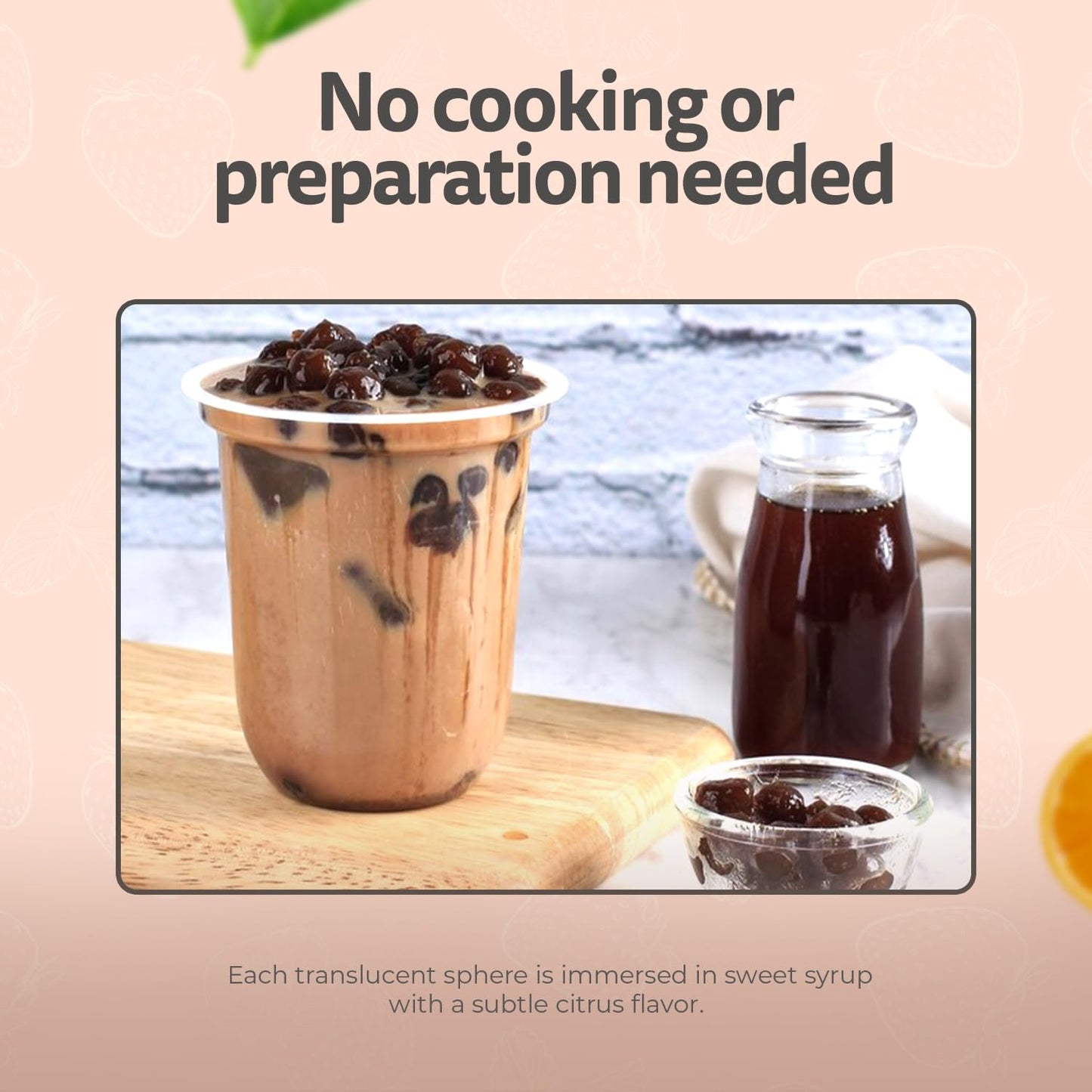 Fanale Brown Sugar Agar Tapioca Boba Jelly Ball For Milk Tea Coffee Shaved Ice Topping (4.4 Lb/Bag) Tap005-B