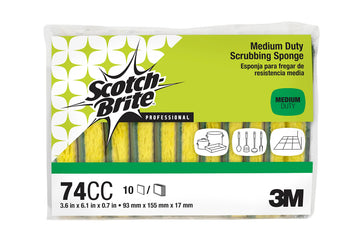 3M Scotch-Brite Medium Duty Scrubbing Sponge 74, 6.1 In X 3.6 In X 0.7 In, 20/Case
