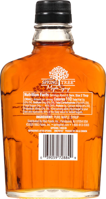 Spring Tree Pure Maple Syrup Bottle, 8.5 Fl Oz