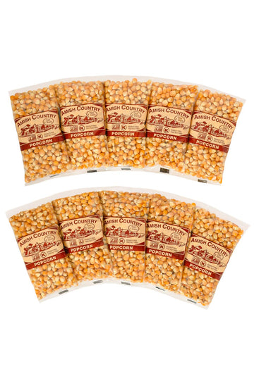 Amish Country Popcorn | 10-4 Oz Bags - Extra Large Caramel Type Kernels | Old Fashioned, Non-GMO and Gluten Free