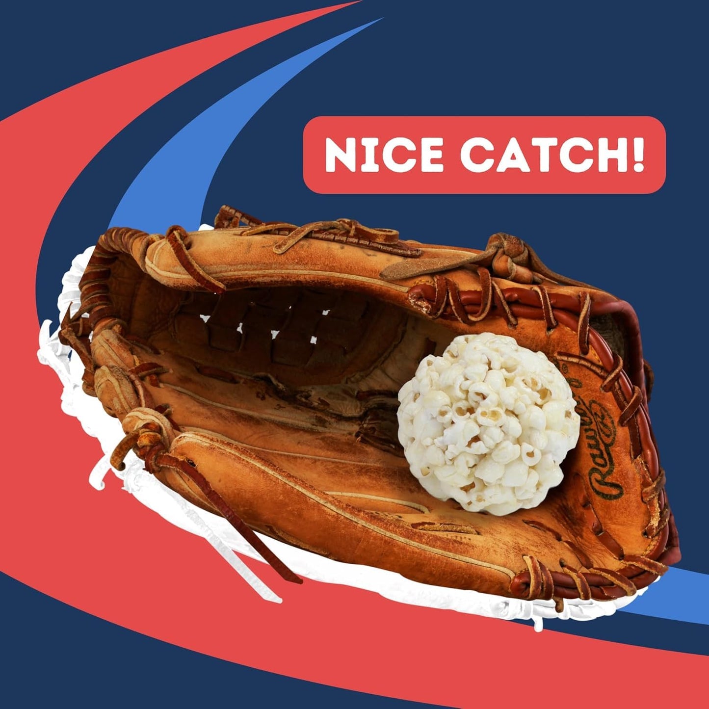 Kathy Kaye Baseball Sweet & Salty 1 oz. Popcorn Balls | Delicious Crunchy & Perfect for Team Snacks | Classic Sweet & Salty Flavor for Game Day Parties & More | Box of 18