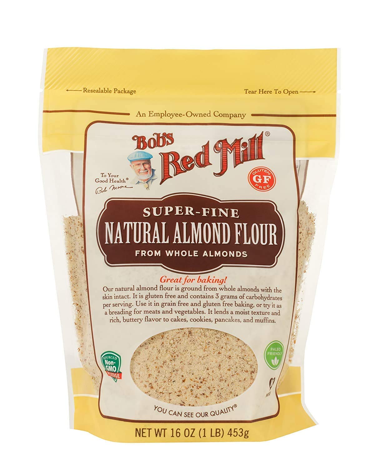 Bob's Red Mill natural almond flour 16 ounce (Pack of 4)