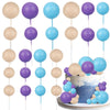 Gyufise 30Pcs Balls Cake Toppers Ball Cake Picks Ball Shaped Cupcake Toppers Foam Balls Cake Topper Insert Mini Balloons Cake De