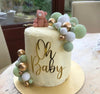 Oh Baby Cake Topper - Gold Acrylic Baby Shower Cake Decoration For Gender Reveal Party/Baby Booth Props Party Photo Decorations