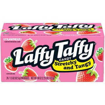 Laffy Taffy Stretchy & Tangy Strawberry, 1.5 Ounce - 24 Count (Pack Of 1) (12124993)