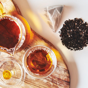 Grace Farms Organic English Breakfast Black Tea, 16 Pyramid Sachets | Fairtrade & Kosher |Gives Back 100% Of Profits