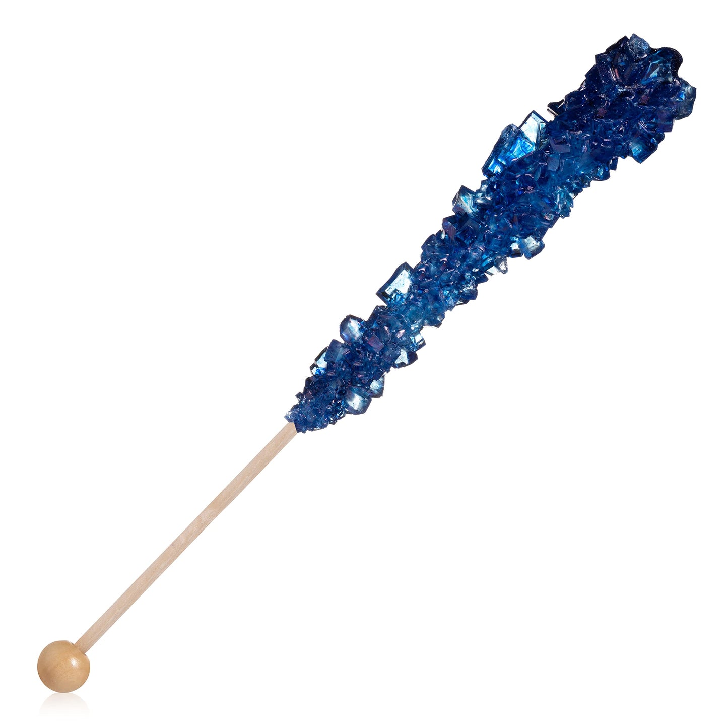 Candy Envy - Navy Blue Rock Candy Sugar Sticks - Blueberry Flavored - 144 Indiv. Wrapped
