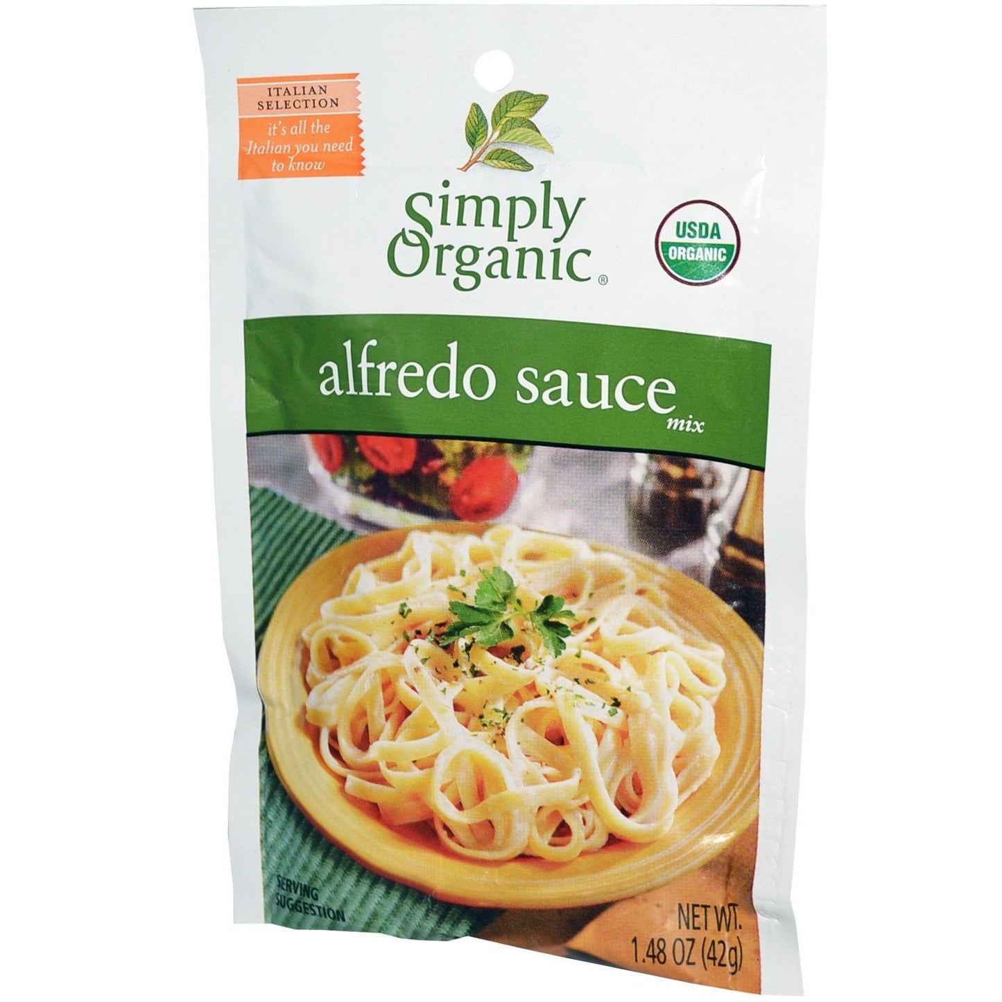 Simply Organic Alfredo Sauce Mix, 12 Packets, 1.48 oz (42 g) Each