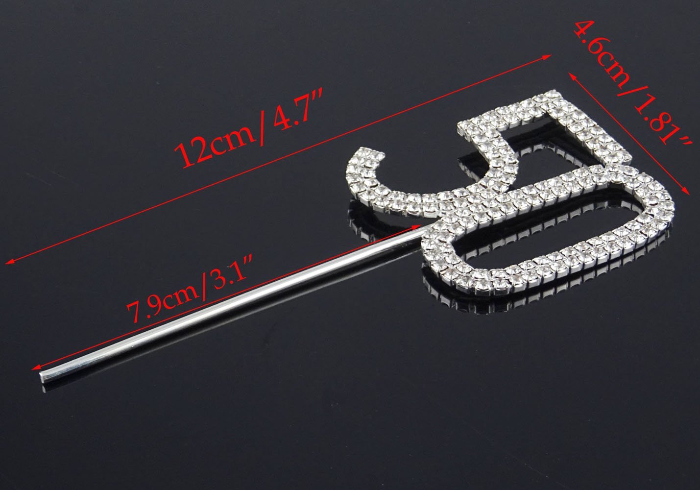 Yueton Rhinestone Crystal Number 50 Birthday Wedding 50Th Anniversary Cake Topper Cake Decor Accessories