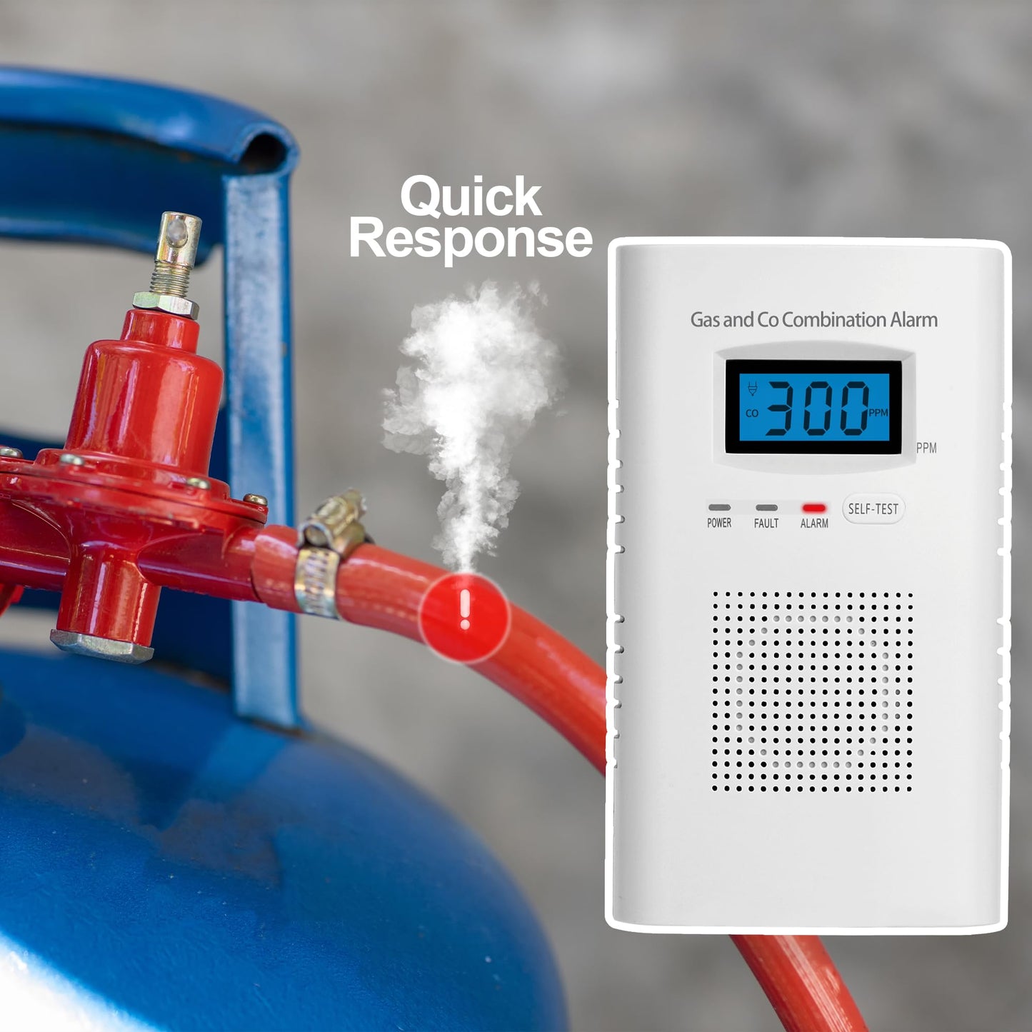 Plug In Combination Gas & Carbon Monoxide Detectors - Natural Gas Detectors & Carbon Monoxide Alarm For Home, Co Detector & Gas