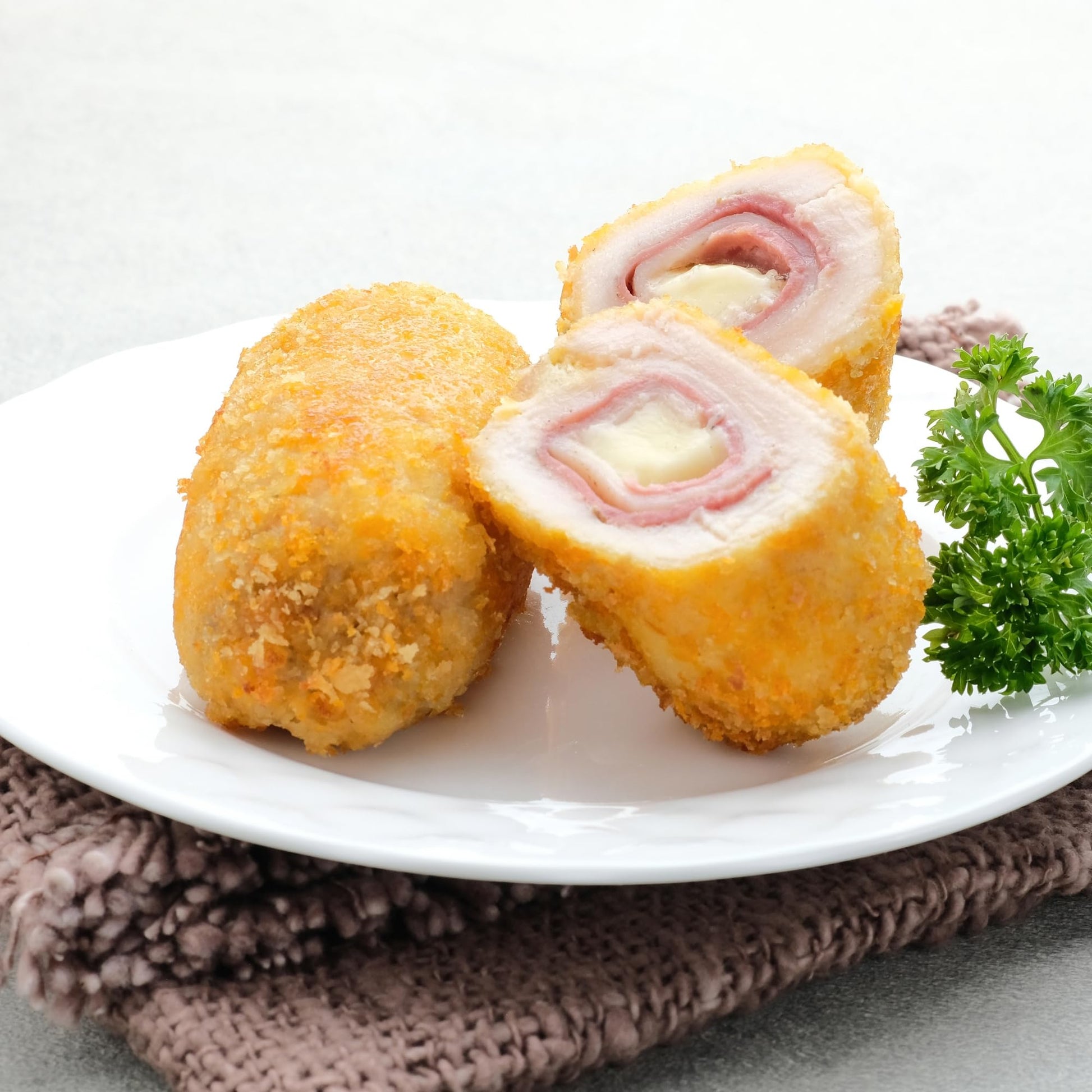 Today Gourmet Foods of NC-Uncooked Homestyle Breaded Cordon Bleu Boneless Chicken Breasts 12-7oz Portions