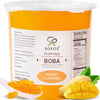 Soeos Mango Popping Boba Pearls, 6.6 lb Bursting Boba for Bubble Tea, Smoothies, Desserts - Yellow