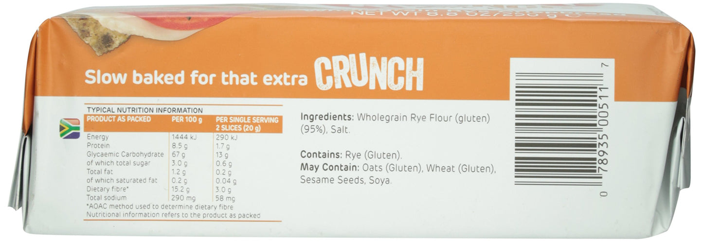 Ryvita Dark Rye Fat Free Crispbread 8.8 Oz