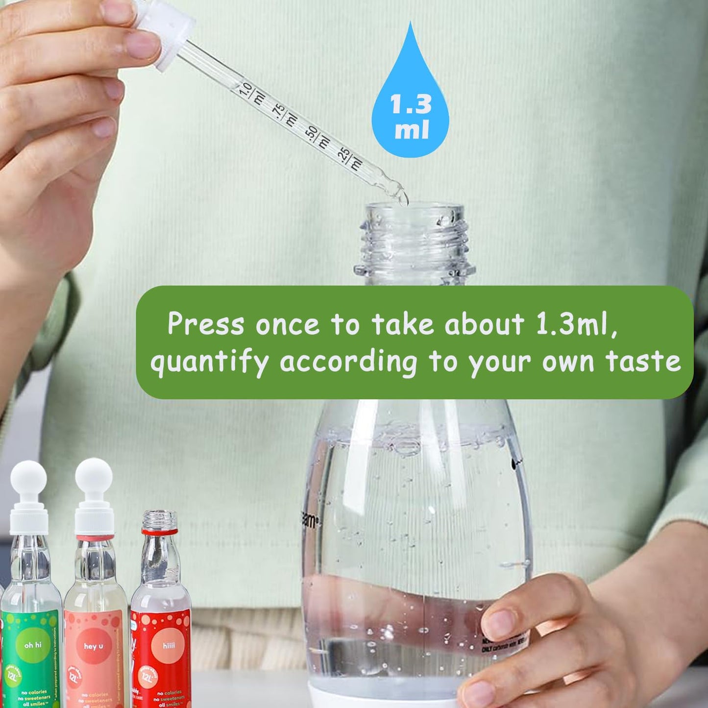 Oxyooh 4 Pack Glass Dropper Pipettes Compatible With Sodastream Bubly Drops Bubbly Drops Sodastream Flavors For Soda Stream Drop