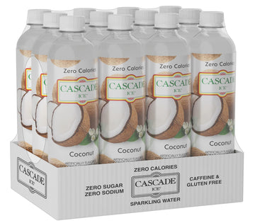 Cascade Ice Sparkling Water, Coconut Flavor, 17.2 Fl Oz (Pack of 12)