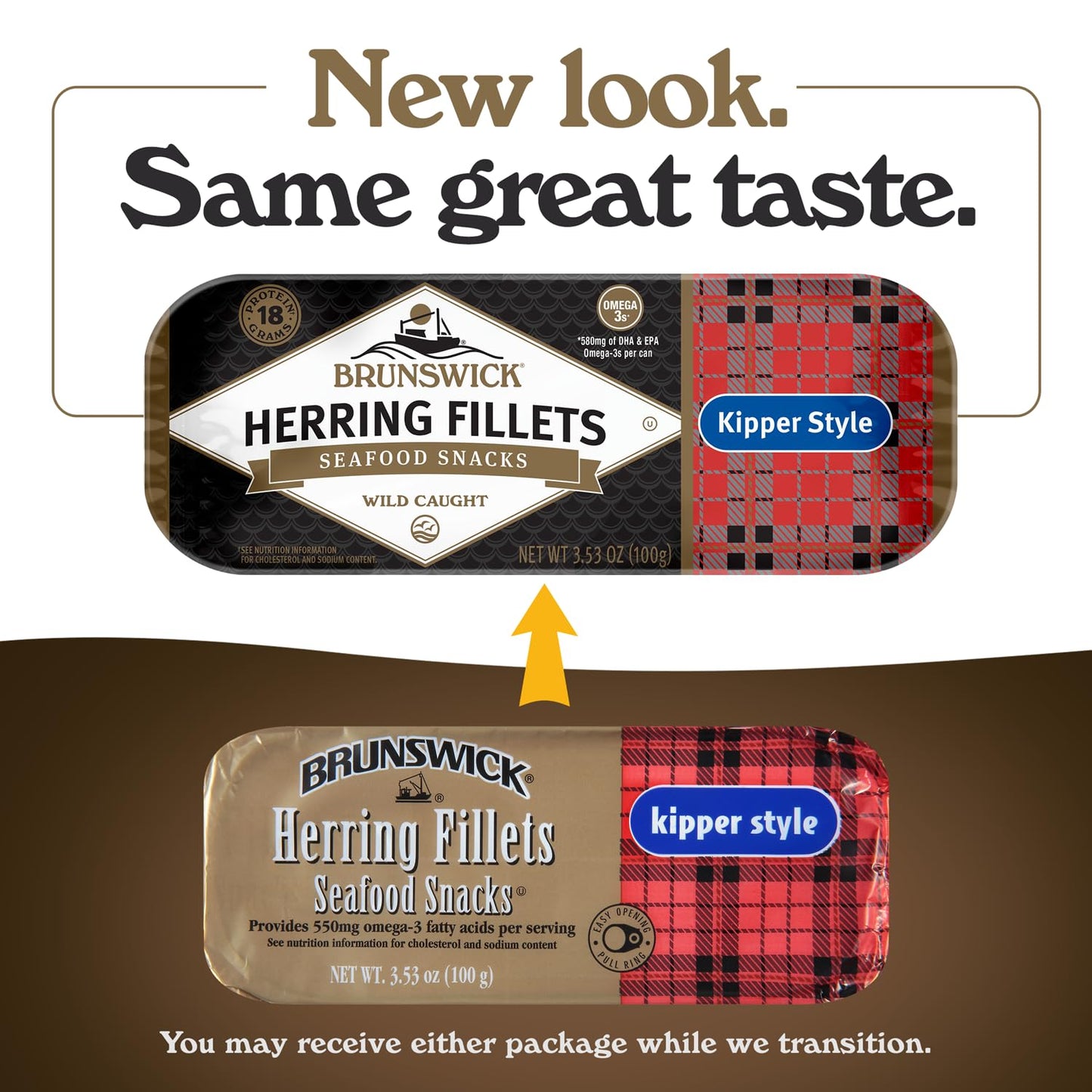 Brunswick Boneless Kipper Style Herring Fillets, 3.53 Oz Can (Pack Of 12) - 18G Protein Per Serving - Gluten Free, Keto Friendly - Great For Pasta & Seafood Recipes