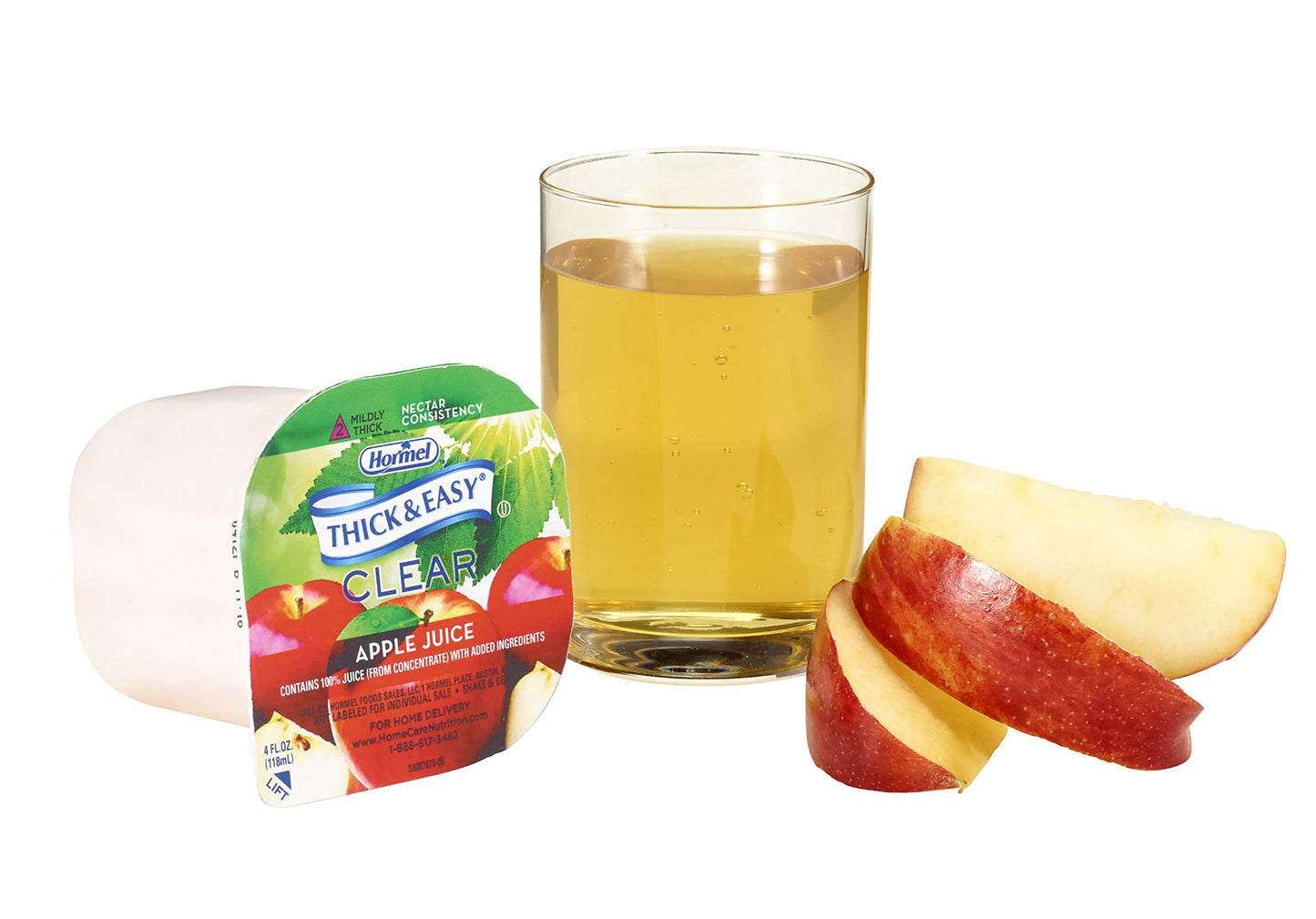 Physical Therapy Suppliers-19843 Thick & Easy Thickened Apple Juice, Clear Thickener For Natural Apple Juice Appearance, Nectar Consistency, Pack Of 24, 4 Oz. Each