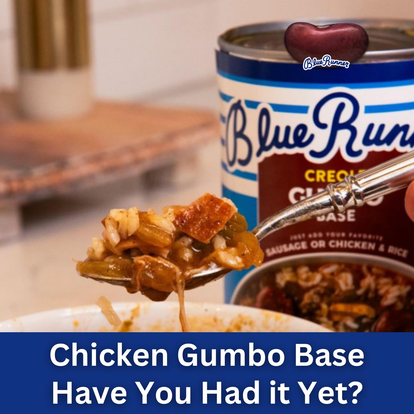 Blue Runner Gumbo Creole Base (Pack Of 3) Traditional Louisiana Chicken And Sausage Gumbo Base - Quick And Delicious Meal Soluti