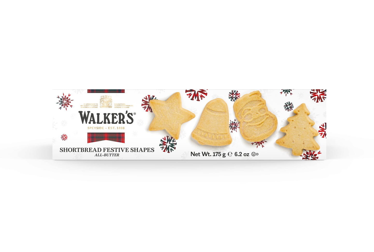 Walkers Shortbread Cookies, Assorted Festive Shapes, 6.2 oz